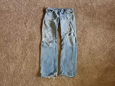 Distressed Vintage Levi's 501 Blue Jeans 80's  Button Fly • $29