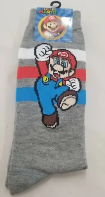 High Point Design Super Mario Crew Socks Size: 6.5-12 • $5.95