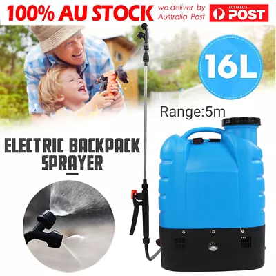 $75.88 • Buy 12V Electric Weed Sprayer Rechargeable Backpack Farm Garden Pump Spray AU Plug