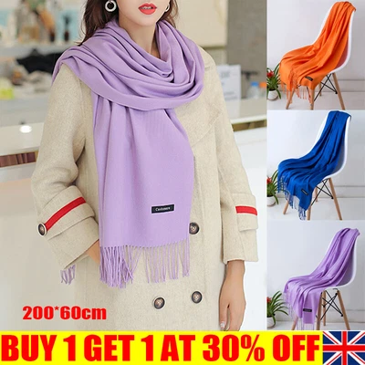 £1.85 • Buy Women Cashmere Shawl Scarf Winter Wrap Scarves Soft Large Luxury Ladies UK
