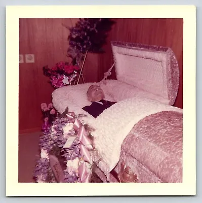 Open Casket Funeral Morbid Vintage Photograph History PIcture Snapshot • $8.15