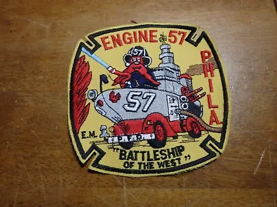 $14.99 • Buy Philadelphia Fire Department Battle Ship Engine 57   Patch Bx Aa#18