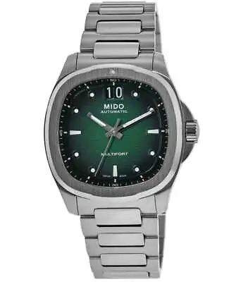 New Mido Multifort TV Big Date Green Dial Steel Men's Watch M049.526.11.091.00 • $900.24