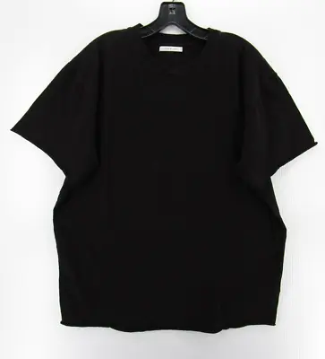 John Elliott Shirt Men XL Black Pullover Crewneck Casual Knit Preppy Cotton 4 • $39.59