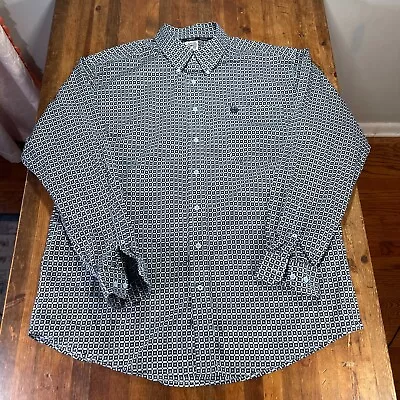 Cinch Shirt Mens Large Blue Check Button Up Casual Cowboy Western Stretch • $19.99