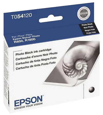 Genuine Epson 54 T0541 Photo Black Ink Cartridge For Stylus Photo R800 R1800 • $6.99