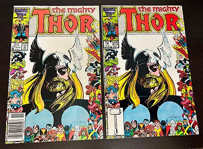 THOR #373 -- Marvel 25th Border 1986 -- Direct + Newsstand VARIANT (A) • $12.79