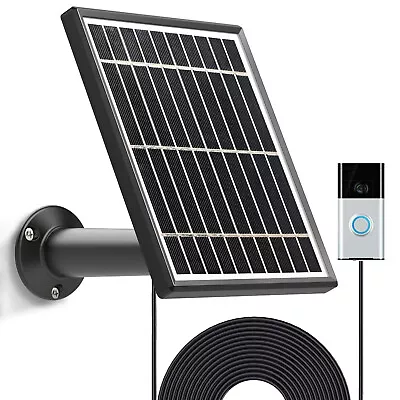 3.5W Solar Panel For Ring Video Doorbell 1(1st &2nd Gen) Aluminum Alloy Bracke • $37.25