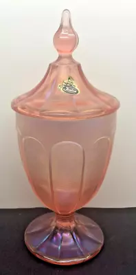 Vintage Fenton 9488 VR Velva Rose Stretch Glass Candy Jar • $84.97