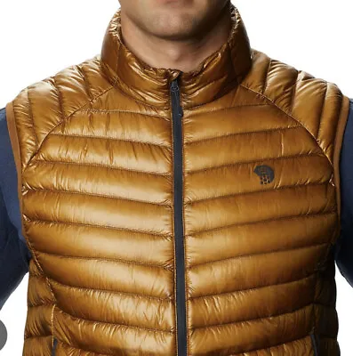 Mens New Mountain Hardwear Ghost Whisperer 2 Down Vest Size Medium Golden Brown • $229.99