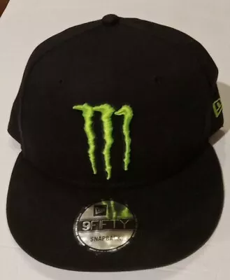 New Era Monster Energy Hat Cap One Size Black Green Snapback 9Fifty Adjustable • $29.99