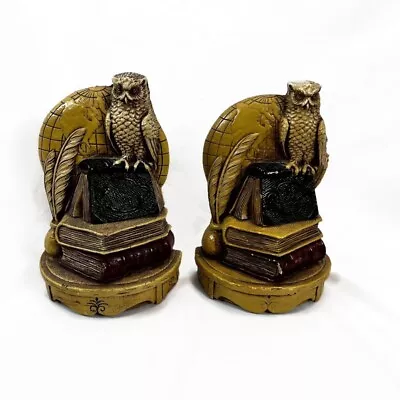 Vintage Owl Book End Set By Syroco Wood- Syracuse New York 6.5  • $39.99