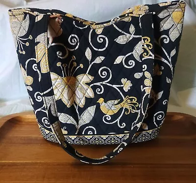 Vera Bradley Yellow Bird Large Bucket Travel Tote Bag  • $15