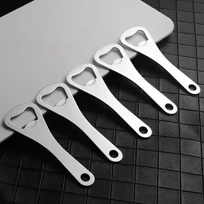 Stainless Steel Beer Speed Bottle Opener Flat Bar Blade Opener Cap Remover Tool • $11.66