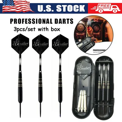 3Pcs/set Tungsten Steel Tip Darts 23g Professional Brass Darts Needle Darts Case • $10.58