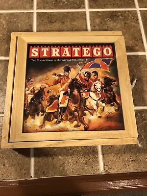 $27.99 • Buy STRATEGO Board Game Nostalgia Series Wooden Box Milton Bradley 2002 Complete