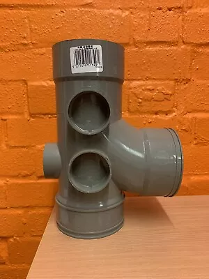 Underground 110mm Soil Pipe Tee Junction Coupling Drainage DOUBLE SOCKETED • £4