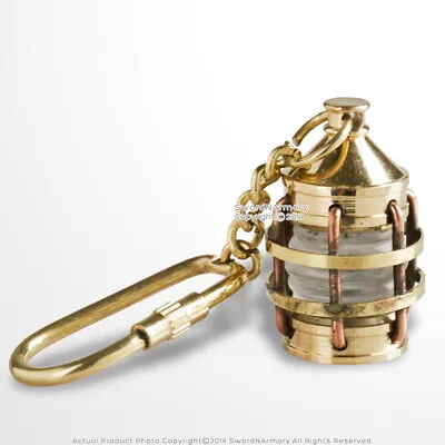 Handmade Brass Anchor Lantern Key Chain Ring Gift Souvenir • $8.98