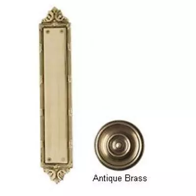 BRASS Accents A05-P7230-609 Ribbon & Reed Push Plate 2-.50 In. X 13-.75 In. A... • $53.49