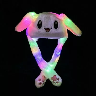 $11.68 • Buy Led Light Plush Moving Bunny Ears Hat Cute Rabbit Women Hat Movable Ears Hat