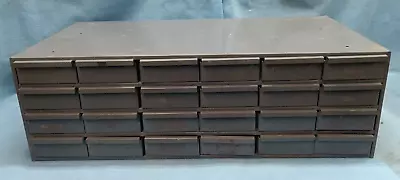 Gray Steel 24 Drawer Cabinet 34  X 18  X 11  • $240