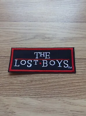£3.25 • Buy The Lost Boys Movie Name Iron On Horror Patch | 80s Vampire Red Border Biker 