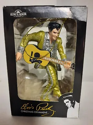 Elvis Presley Christmas Ornament. Kurt S. Adler. Gold Suit With Guitar. 4.5  NIB • $18.88