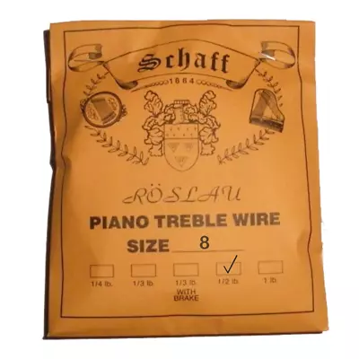 Piano Music Wire Roslau Finest Grade Steel 1/2 Lb. Coil Size 8 (.020 ) Diameter • $29