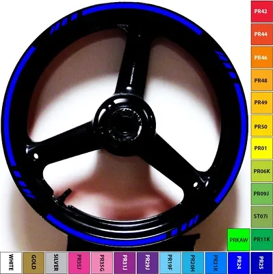Custom Cgd Blue 3m Reflective Gp Style Motorcycle Rim Stripe Wheel Decal Tape 17 • $20.98