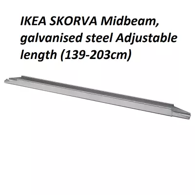 Ikea SKORVA Bed Midbeam Central SupportGalvanised Adjustable Length 139-203cm • £34.89