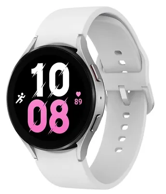 Samsung Galaxy Watch5 Smartwatch Bluetooth 44mm Aluminium Silver • £165.99