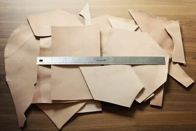 $65.19 • Buy WD-47 Leather SCRAPS Veg Tan Cowhide Leather Lightweight 3-6 Oz. (1-2.4mm)