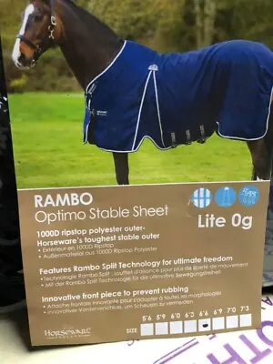 6’6” Rambo Option Stable Sheet Blue Brand Used Once Comes With Bag RRP £115 • £65