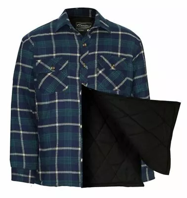 Mens Champion Totnes Padded Quilted Tartan Check Winter Shirt Size S-3XL • £18.95