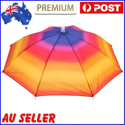 $9.59 • Buy Head Umbrella Anti-Rain Fishing Anti-Sun Umbrella Hat Adults Supplies(F) AU