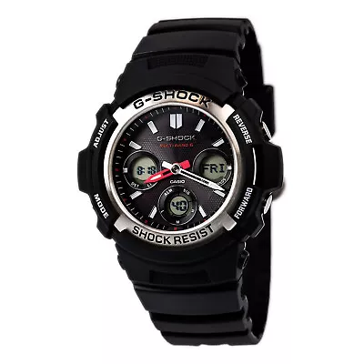 Casio Men's Watch G-Shock Digital-Analog Dial Round Black Resin Strap AWGM100-1A • $109.93