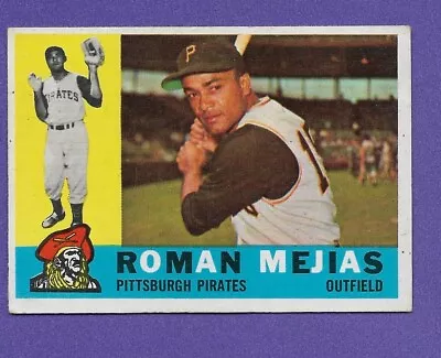 1960 Topps #2 Roman Mejias Pittsburgh Pirates Well Centered EX/EX+ • $6.99