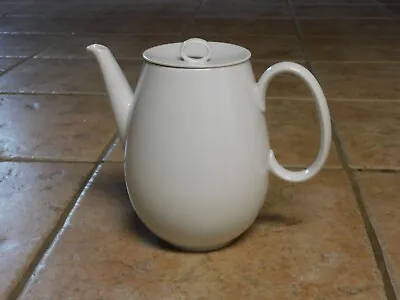 Rosenthal Continental China Rhythm Pat Modern White Coffee Pot By Raymond Loewy • $15