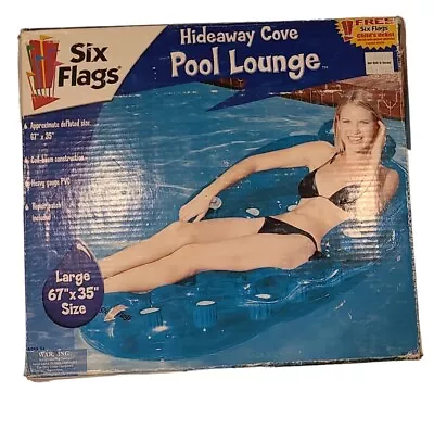 Six Flags 2003 Hideaway Cove Pool Lounge Floating Pool Raft Cup Holders | Rare  • $44.95