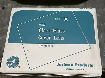 Jackson Clear Glass Cover Lens No. 96 Vintage Welding Lens 4-1/2” X 5-1/4” • $15