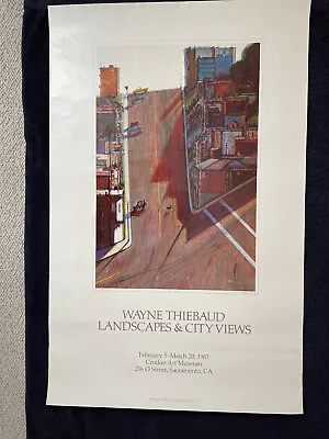 Wayne Thiebaud Poster “Street And Shadow 1982” Crocker Art Museum Exhibition • $29.99