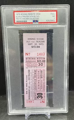 1975 “thrilla In Manila”🎟️muhammad Ali Vs Joe Frazier Cctv Boxing Ticket Psa 7 • $450