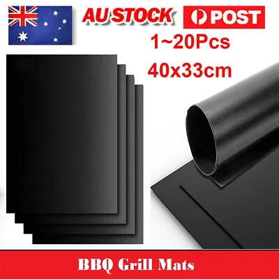 Non-stick BBQ Grill Mat Barbecue Baking Liners Reusable Cooking Barbecue Sheet • $9.29