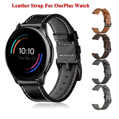 22mm Leather Band For OnePlus Watch Strap Imilab Kw66/W12/Xiaomi Mi Color S1 S2 • £9.07