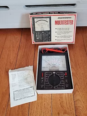 MICRONTA MULTITESTER No. 22-203B RADIO SHACK 30000 Ohms/Volt DC 10000 Ohms/AC • $29.99