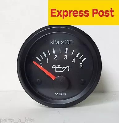 VDO COCKPIT VISION 52mm 12V 500kpa OIL PRESSURE GAUGE AUTOMOTIVE MARINE 4WD • $48.23