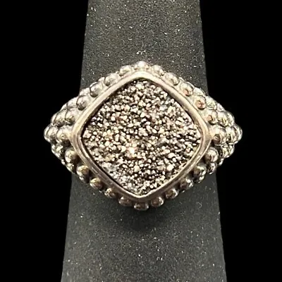 Michael Dawkins Druzy Ring Woman’s Size 6 Sterling Silver 925 Signed Sparkle • $35.98