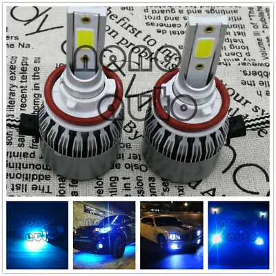 H11 H8 H9 LED Headlight Bulb 55W 8000LM Kit High/Low Beam Upgrade 800K ICE BLUE • $17.88