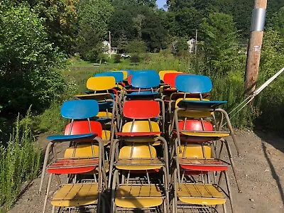 Colorful Retro School Chairs • $20
