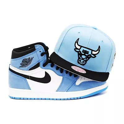 Mitchell & Ness Chicago Bulls Snapback Hat For Jordan Retro 11 University Blue • $37.90